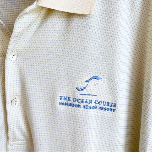 PETER MILLAR men’s pale yellow polo golf shirt size XL 100% cotton - Picture 3 of 8